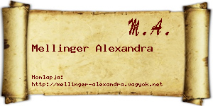 Mellinger Alexandra névjegykártya